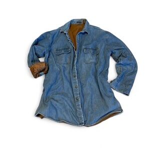 Vintage John Deere Denim Chore Jacket Lined Sz 2XL